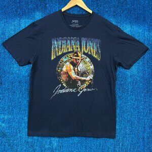 Indiana Jones Graphic Navy T-Shirt Size Large